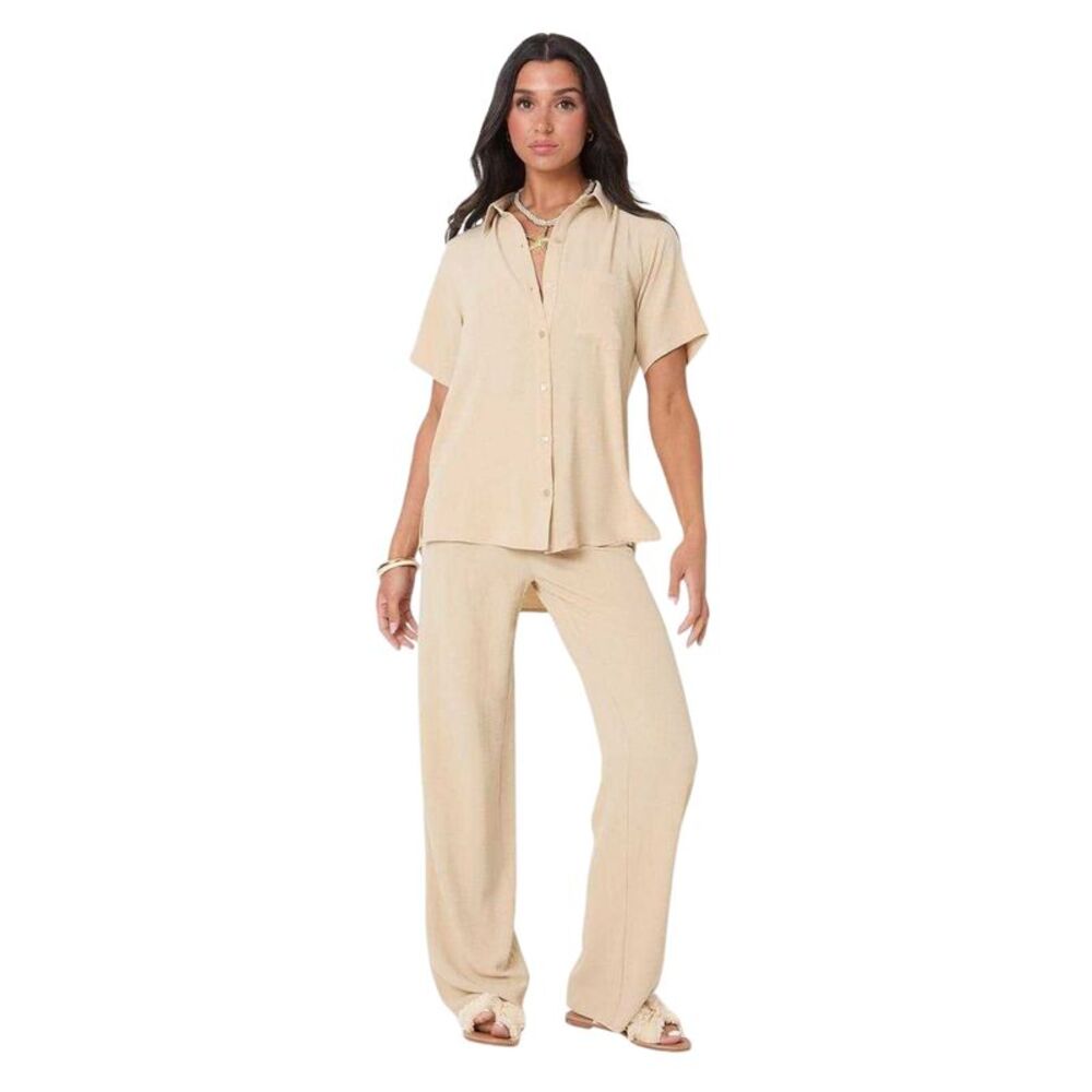 I Saw It First Womens/Ladies Crepe Wide Leg Pants / Neutral